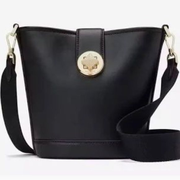 kate spade Handbags - Kate Spade Audrey Black Mini Leather Bucket Bag w/ Crossbody Strap NWT